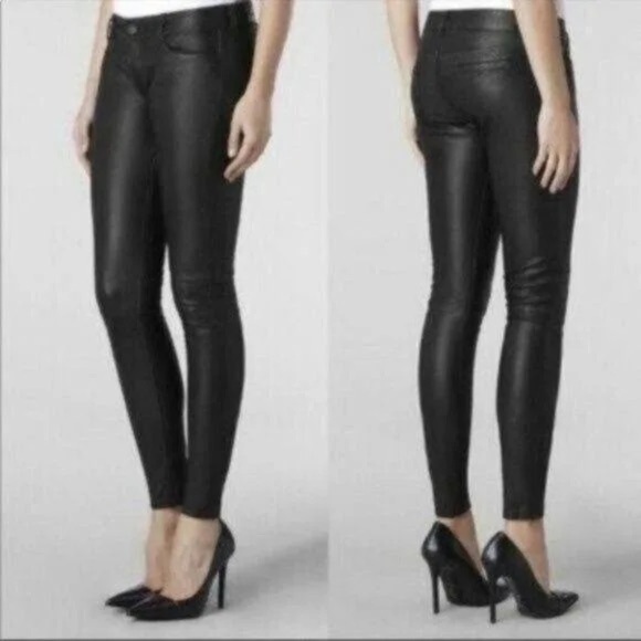 ALLSAINTS SPITALFIELDS women’s cigarette skinny jeans in size 28 Shiny Black EUC - Picture 16 of 16